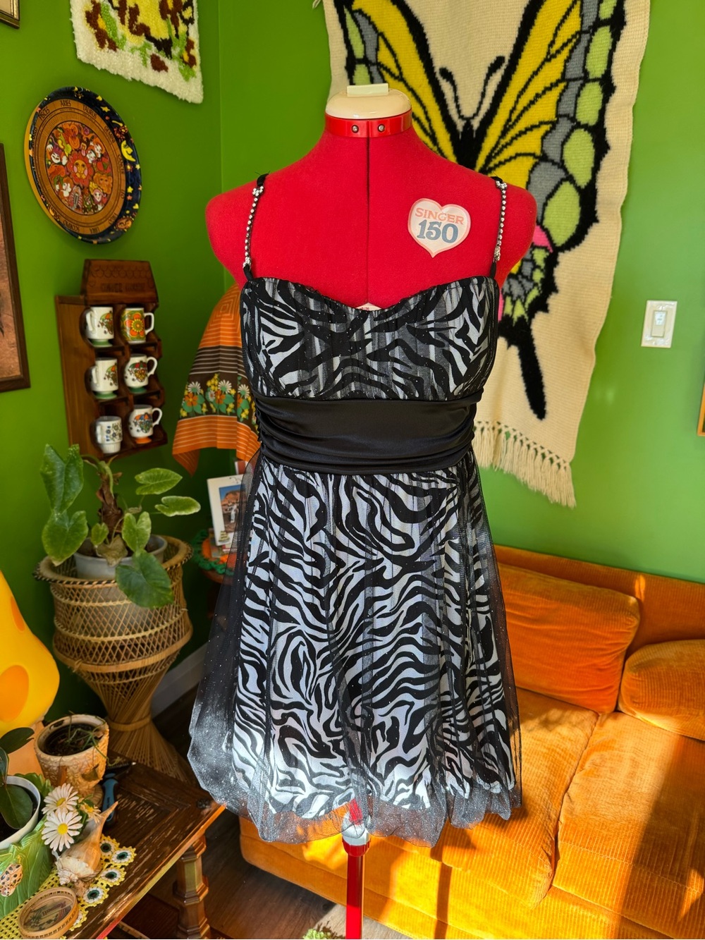 Speechless Black & White Zebra Print Mini Dress